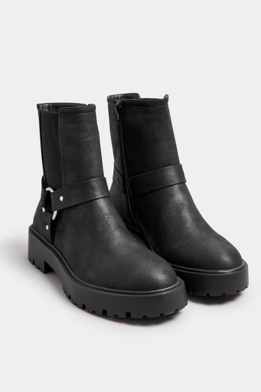 Chunky biker ankle boots hotsell