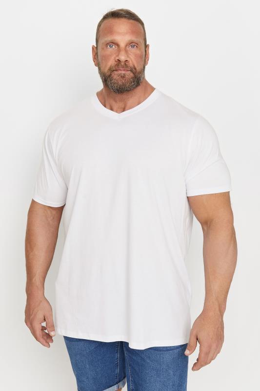 D555 Big & Tall White Short Sleeve T-Shirt | BadRhino 1