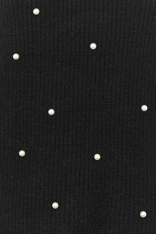 YOURS LUXURY Plus Size Black Embellished Dipped Hem Jumper | Yours Clothing 6