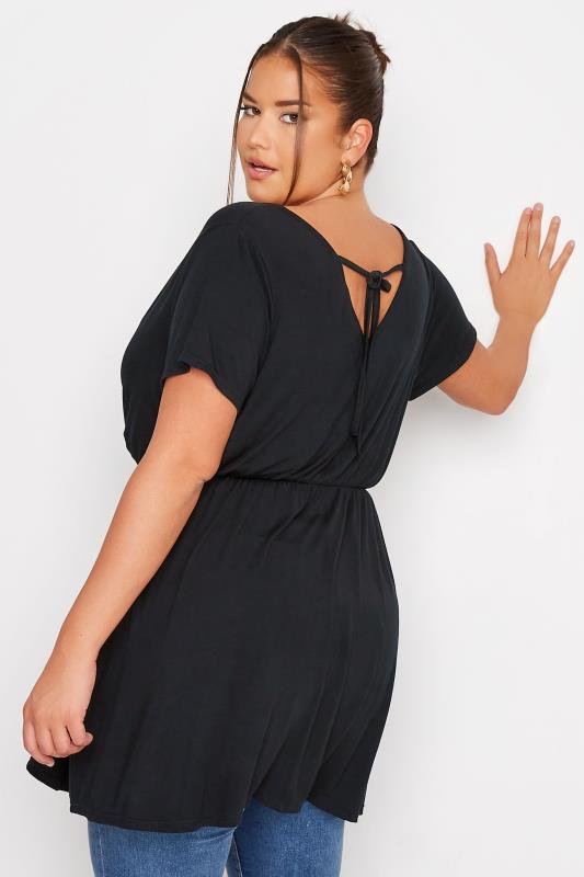 LIMITED COLLECTION Curve Black Tie Back Top 3