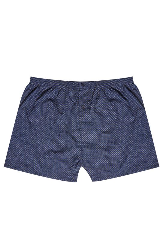 KAM Big & Tall 2 PACK Blue Woven Boxers 5