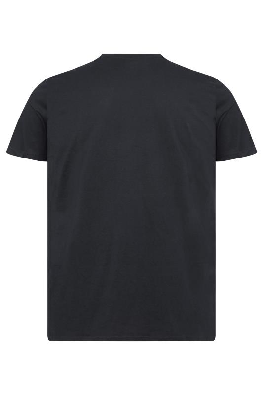 BadRhino Big & Tall Black Plain T-Shirt 3