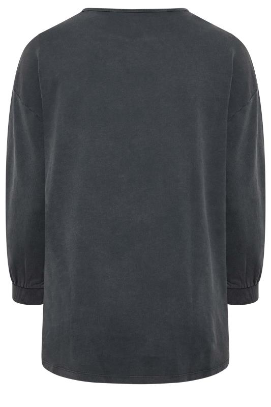 Curve Charcoal Grey 'Boston' Slogan Sweatshirt | Yours Clothing 7