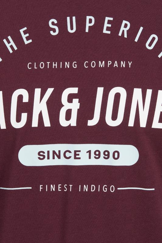 JACK & JONES Burgundy Herro Long Sleeve T-Shirt_S.jpg