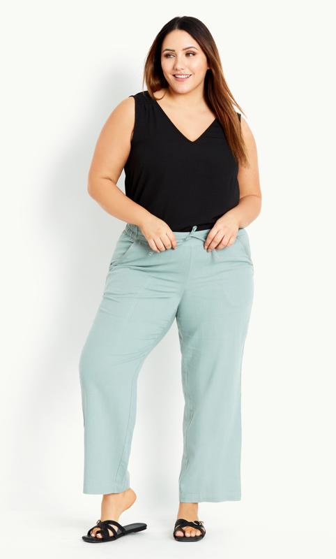 Plus Size Linen Trousers | Yours Clothing