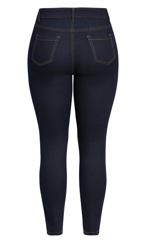 EVANS Plus Size Fit Blue Denim Skinny Jeans | Evans 5