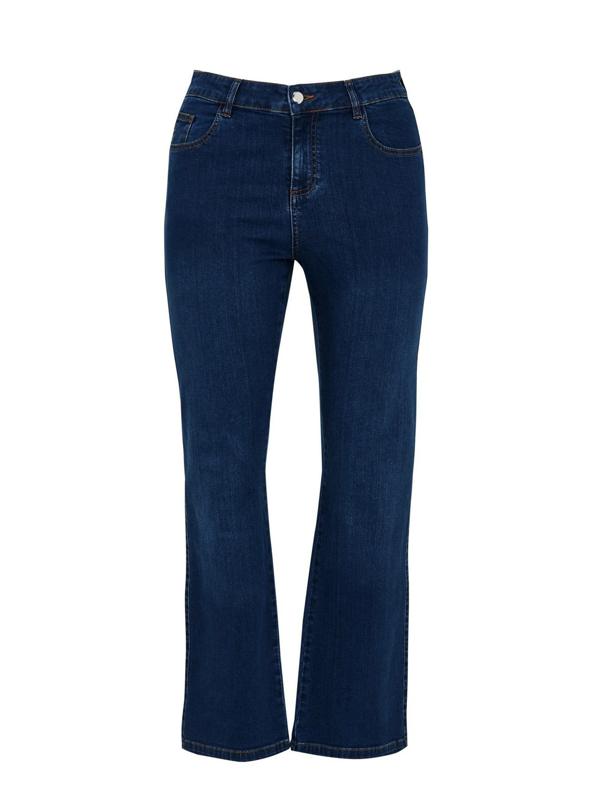 Mid Wash Straight Leg Short Length Jeans  2