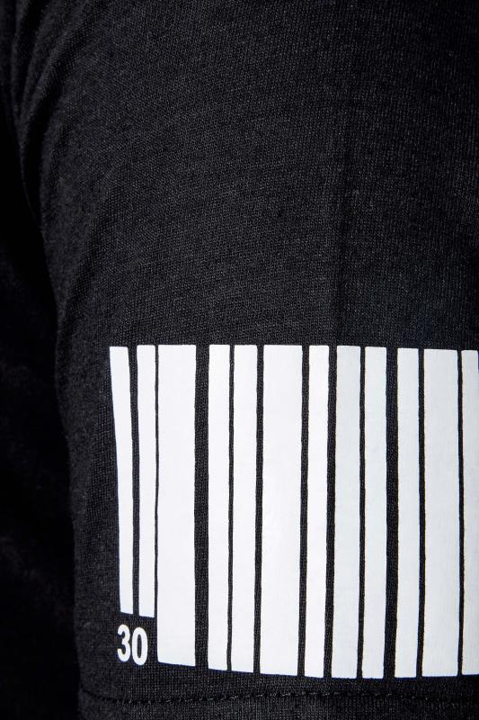 304 CLOTHING Big & Tall Black Barcode Tab T-Shirt 2