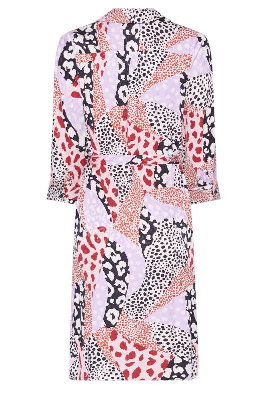 M&Co Women's Pink Mixed Animal Print Shirt Dress | M&Co  7