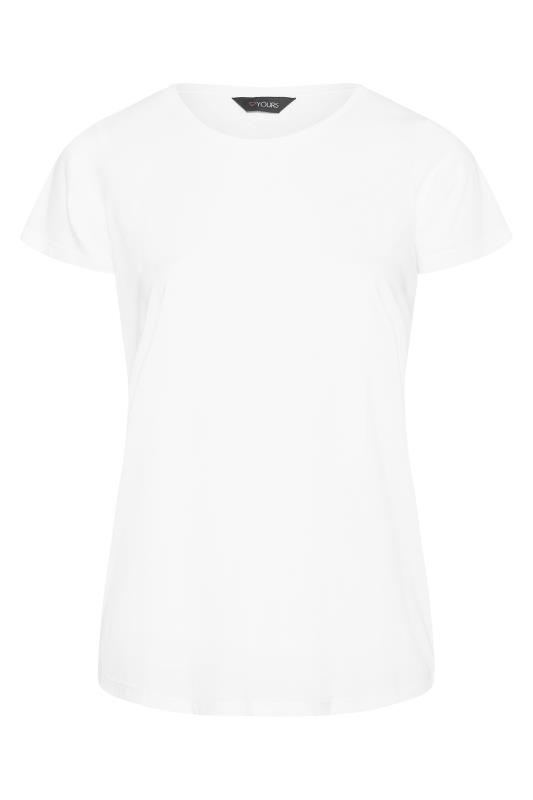 Curve White Basic T-Shirt 4