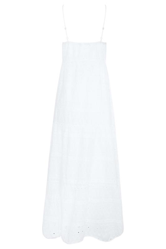 LTS Tall White Broderie Anglaise Tiered Maxi Dress 7