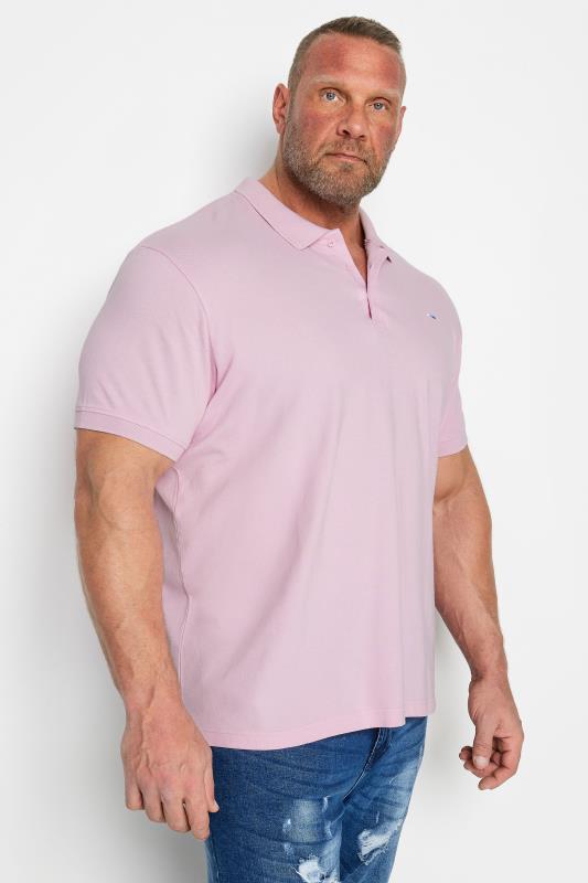  Grande Taille BadRhino Big & Tall Pink Polo Shirt
