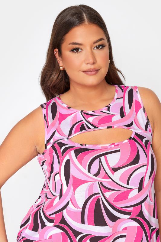 Curve Pink Abstract Print Cut Out Swing Top_D.jpg