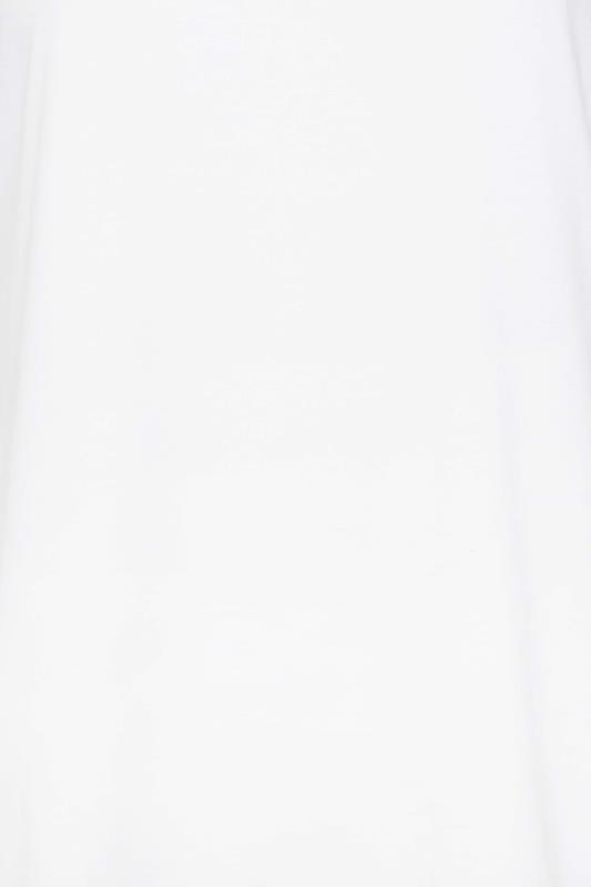 YOURS Plus Size White Cut Out T-Shirt | Yours Clothing 5