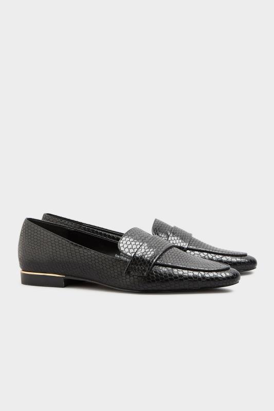 LTS Black Suede Loafers In Standard D Fit | Long Tall Sally