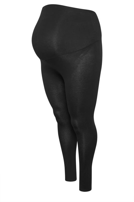 BUMP IT UP MATERNITY Plus Size Black Stretch Leggings | Yours Clothing 5