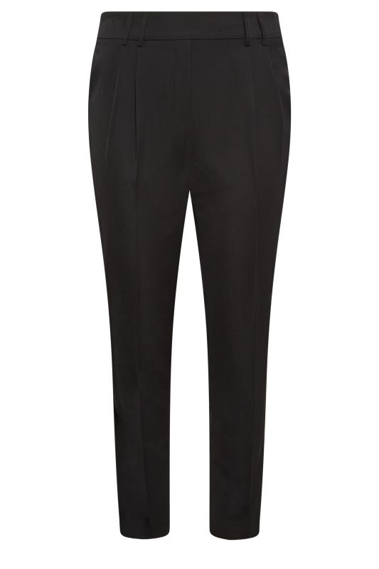 YOURS Plus Size Black Double Belted Tapered Trousers | Yours Clothing 5