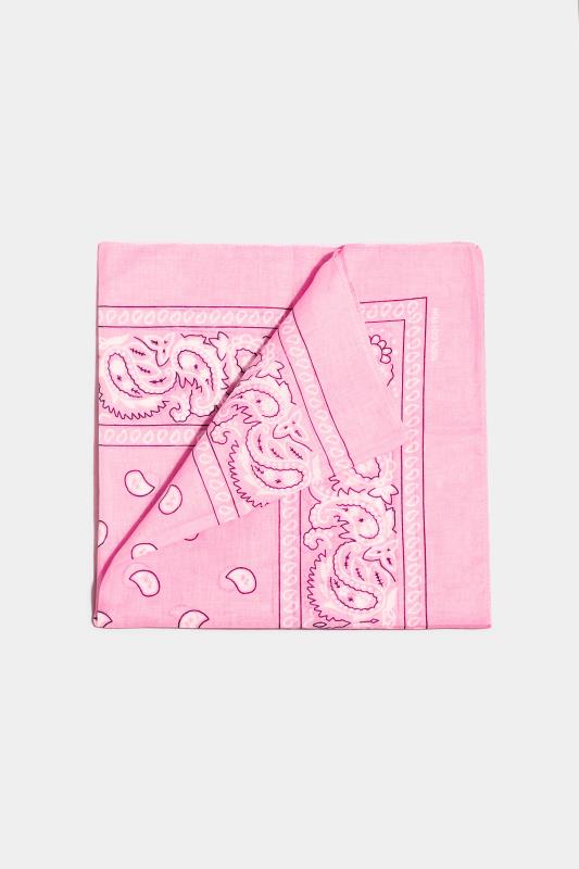 Pink Paisley Print Bandana Scarf | Yours Clothing 3