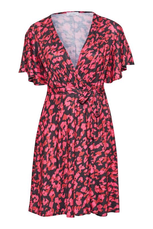 YOURS LONDON Plus Size Red Animal Print Wrap Dress | Yours Clothing 6