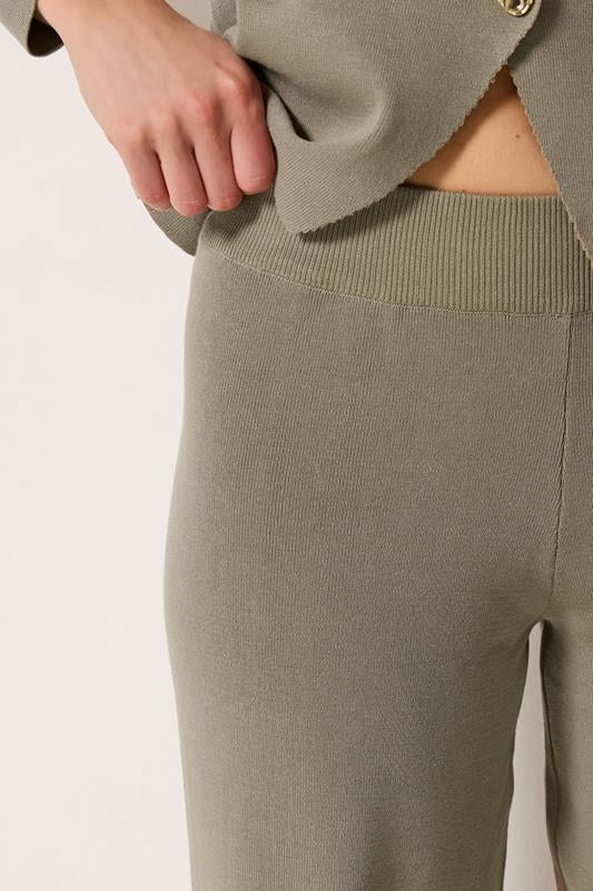 LTS Tall Women's Mocha Brown Knitted Wide Leg Trousers | Long Tall Sally 4