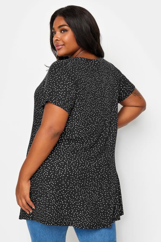 YOURS Plus Size Black Spot Print Top | Yours Clothing 3