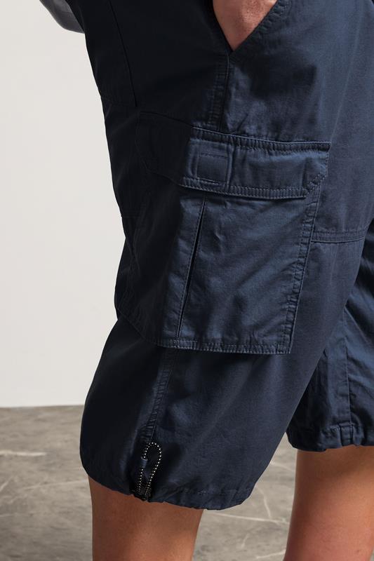 BadRhino Big & Tall Navy Blue Long Length Cargo Shorts | BadRhino 5