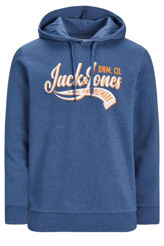  Grande Taille JACK & JONES Big & Tall Blue 'Trademark' Logo Sweat Hoodie
