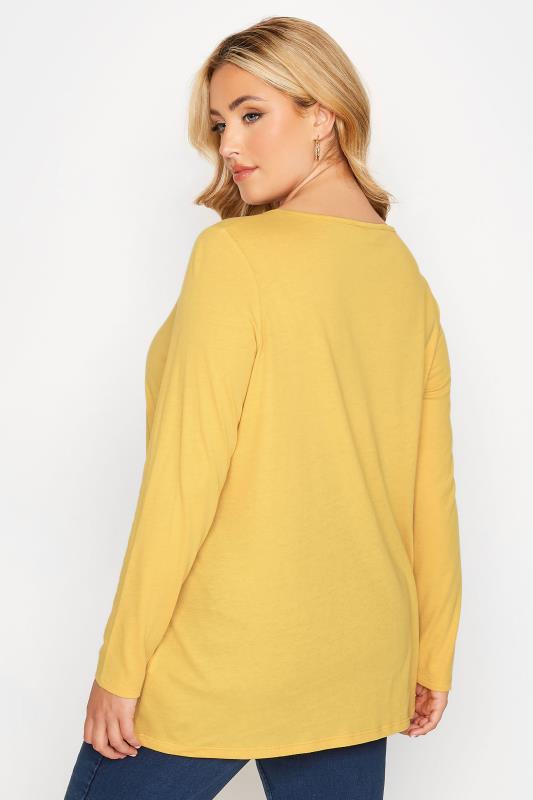 Curve Yellow Long Sleeve T-Shirt 3