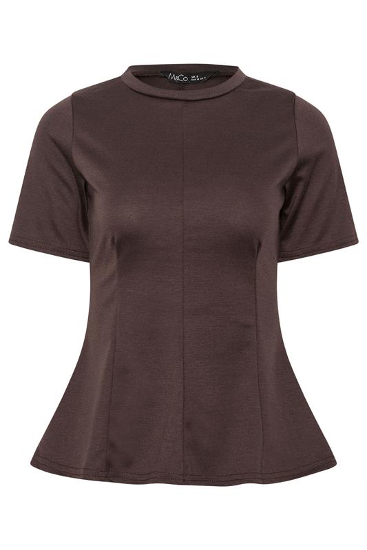M&Co Petite Chocolate Brown Fitted Waist T Shirt | M&Co 5