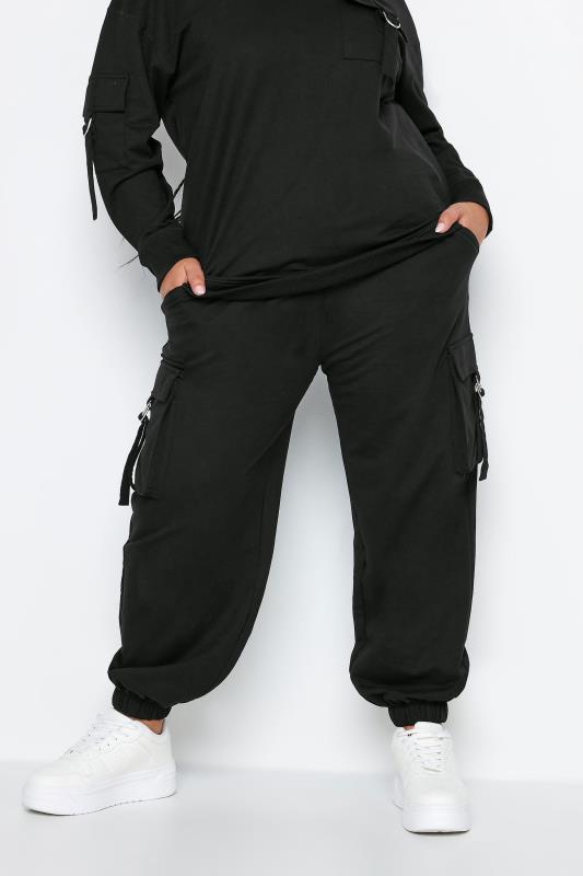 Plus Size  LIMITED COLLECTION Curve Black Cargo Joggers