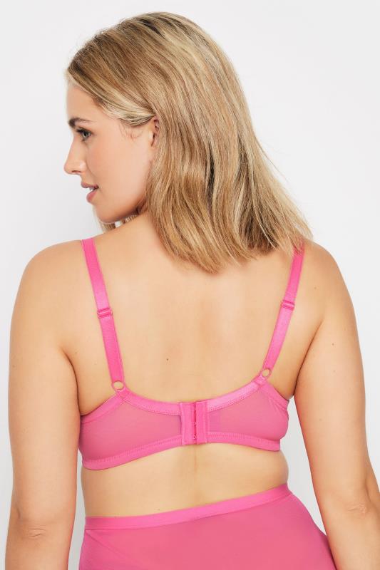 YOURS 2 PACK Plus Size Pink & Black Non-Padded Bra | Yours Clothing 4