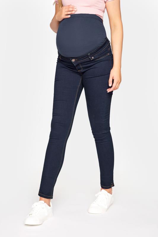 M&S Collection Maternity Jeans Straight Over Bump NEW RRP £29.50 Dark Wash TALL 