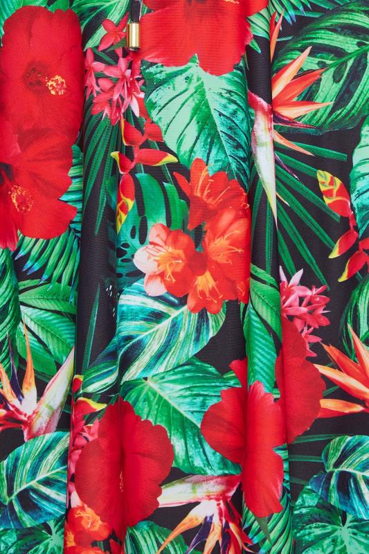 YOURS Plus Size Green Tropical Floral Print Swim Dress | Yours Clothing 5