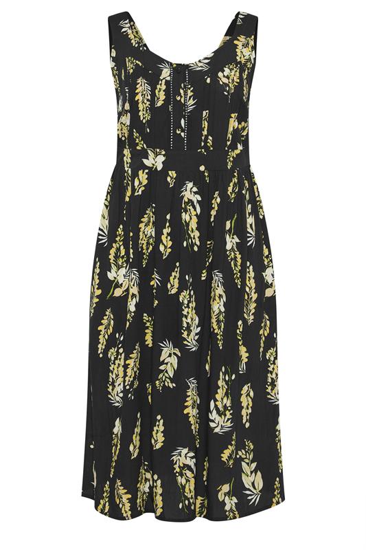 EVANS Plus Size Black Floral Tie Waist Sundress | Evans  5