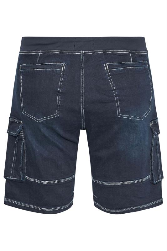 KAM Big & Tall Dark Blue Denim Shorts 2