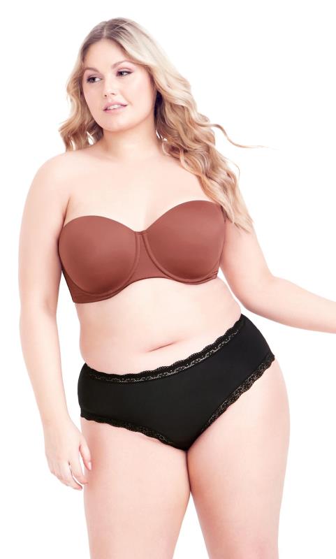  Tallas Grandes Hips and Curves Cinnamon Brown Strapless Multiway Bra