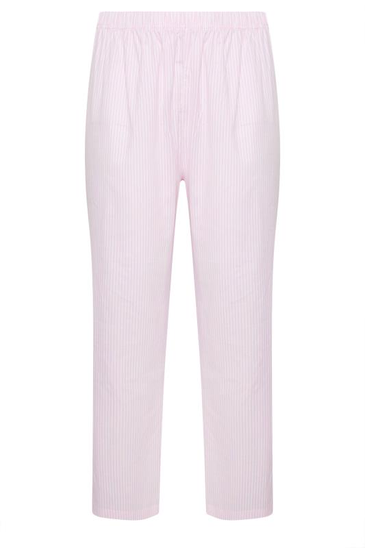 YOURS Plus Size Pink Stripe Pyjama Bottoms | Yours Clothing 7