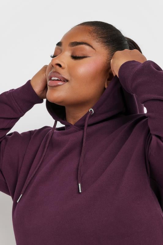 YOURS Plus Size Burgundy Red Hoodie Yours Clothing