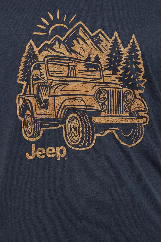 D555 Big & Tall Navy Blue Jeep Graphic Print T-Shirt | BadRhino 2