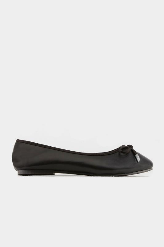 Black Ballerina Pumps In Wide E Fit & Extra Wide EEE Fit | Yours Clothing 3