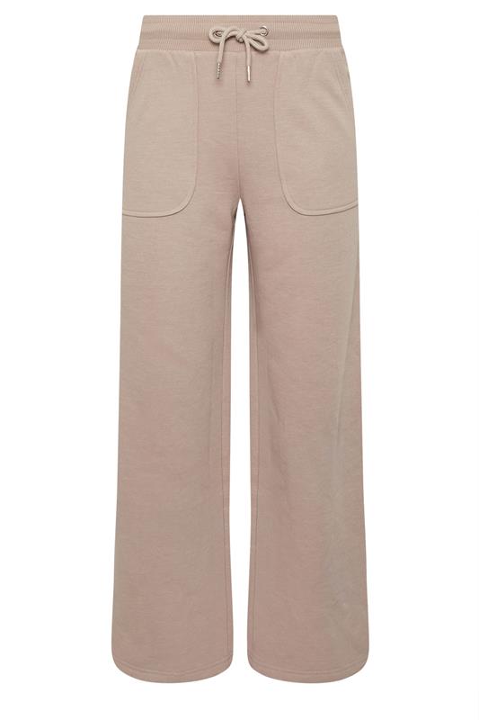 PixieGirl Petite Women's Stone Brown Pocket Patch Wide Leg Joggers | PixieGirl 5
