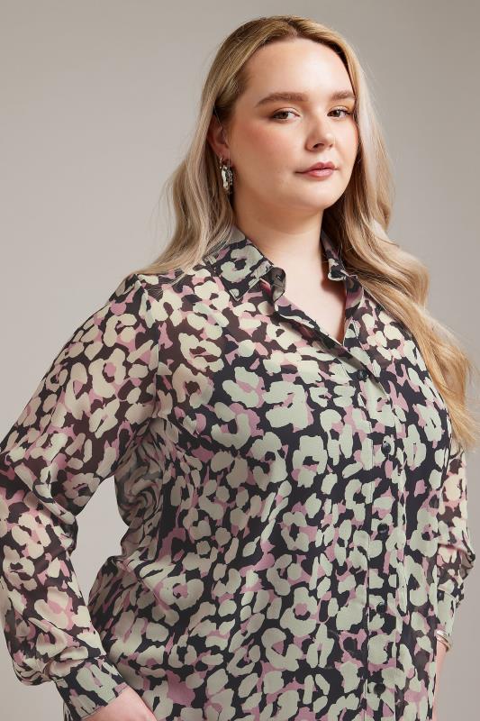 YOURS LONDON Plus Size Pink Animal Print  Longline Shirt | Yours Clothing 4