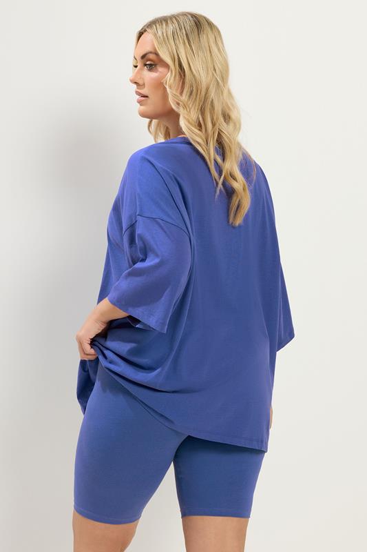 YOURS Plus Size Cobalt Blue Shorts | Yours Clothing 2