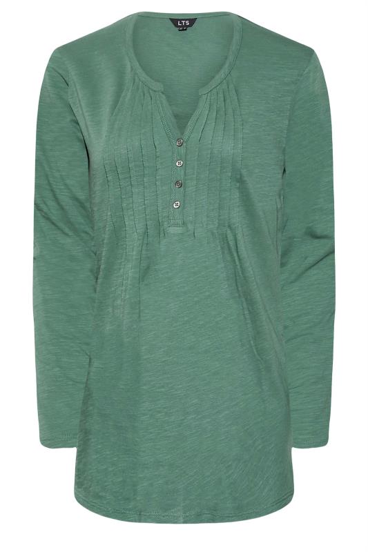 LTS MADE FOR GOOD Tall Long Sleeve Sage Green Top 6