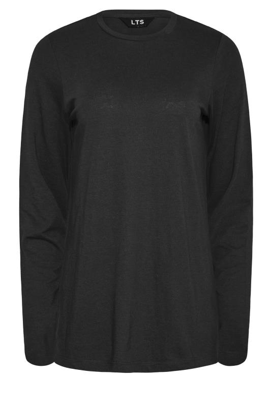 LTS Tall Black Basic Long Sleeve T-Shirt 5