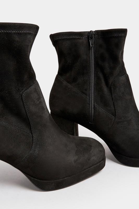LIMITED COLLECTION Curve Black Platform Ankle Boots In Extra Wide EEE Fit | Yours Clothing  5