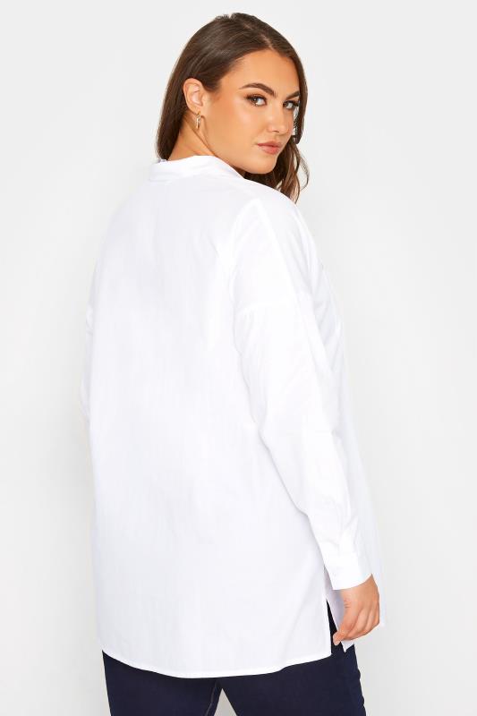 YOURS FOR GOOD Curve White Oversized Shirt 3