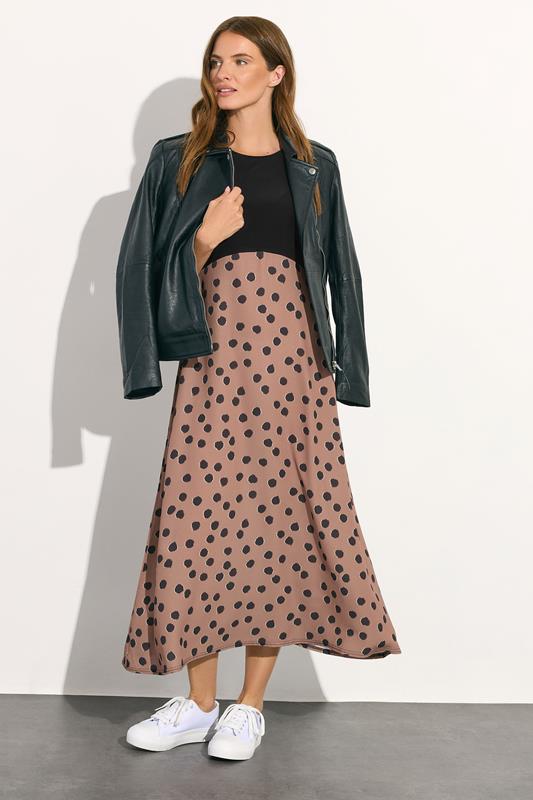  M&Co Black 2 In 1 Spot Print Maxi Dress