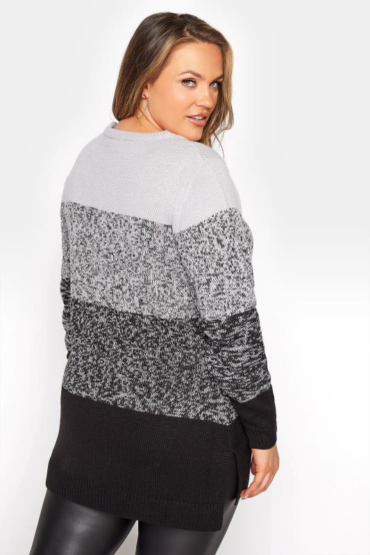 Grey Colour Block Knitted Jumper_R.jpg