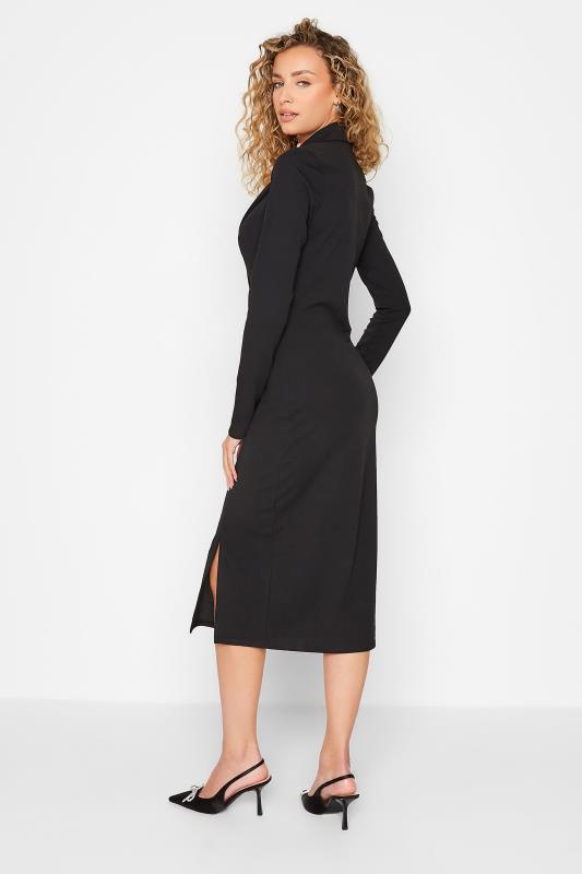 LTS Tall Women's Black Long Sleeve Scuba Blazer Dress | Long Tall Sally 3